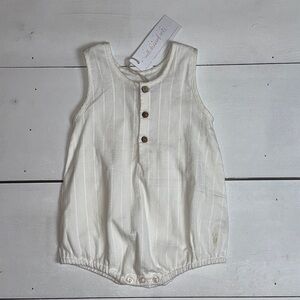 Well Dressed Wolf White Cotton Baby Bubble/Romper Size 18 Months NWT
